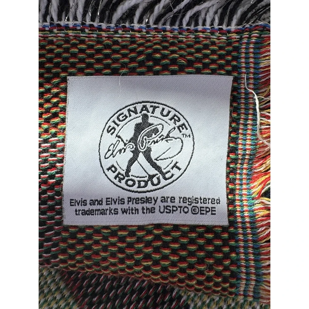 Vintage Elvis Presley Jailhouse Rock Woven Tapestry Throw Blanket 57x44